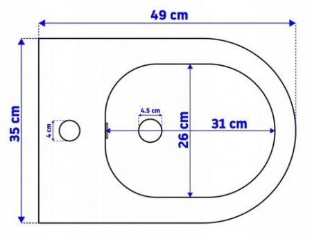 Биде подвесное Rea Carter Black REA-C4210