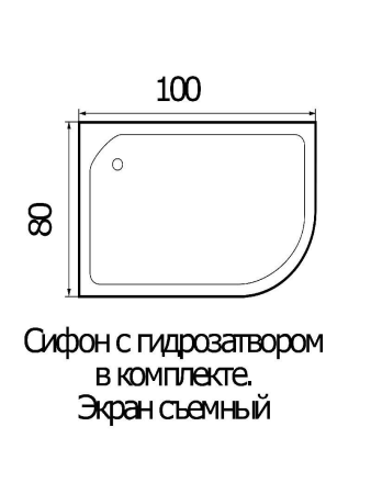 Душевой поддон Wemor WEMOR 100/80/24 L