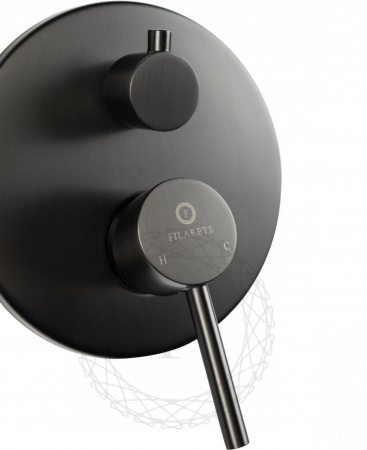 Душевая система скрытого монтажа FILARETE Roun FL1024 (Графит)