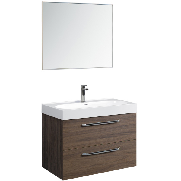 Тумба под умывальник Belux Стокгольм НП 80-02 Орех Карини натуральный