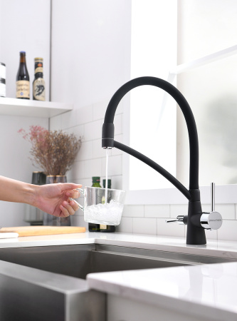 Смеситель для кухни Paulmark SIЕGEN Si213111-401, антрацит