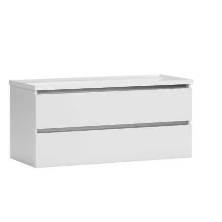 Тумба под умывальник Belux подвесная Фаворит 120-02, белый глянцевый