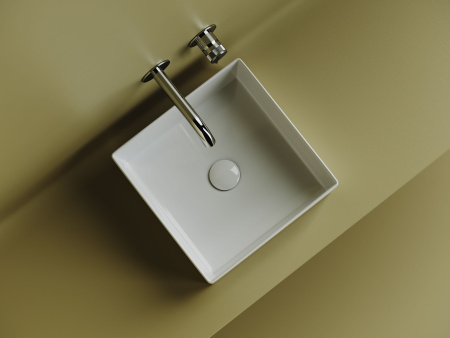 Раковина накладная квадратная Ceramicanova Element 361*361*130, белый, CN6068