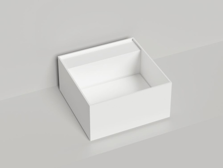 Раковина накладная Salini ARMONIA SQUARE TOP 02 без отверстия под смеситель, белый, 130522TMF