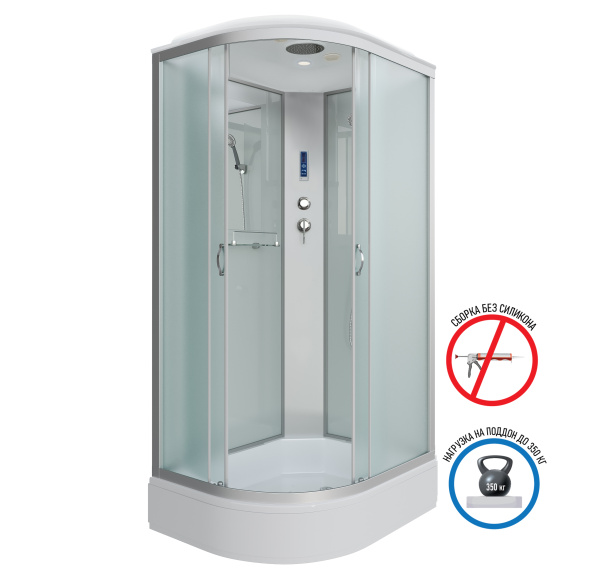 Душевая кабина Niagara Classic NG-2310-14RBKTG (120х80х210) высокий поддон(40см),стекло матовое