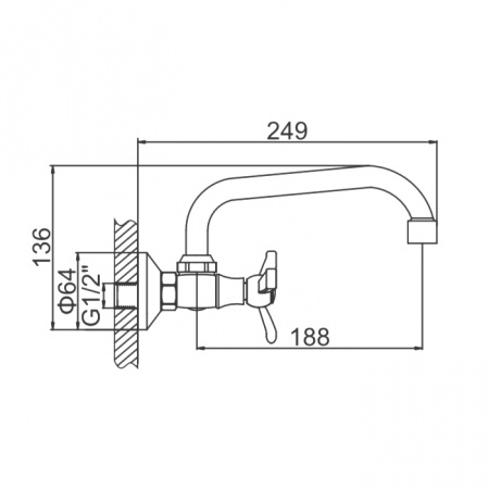 Смеситель для мойки Ledeme H12 L4712