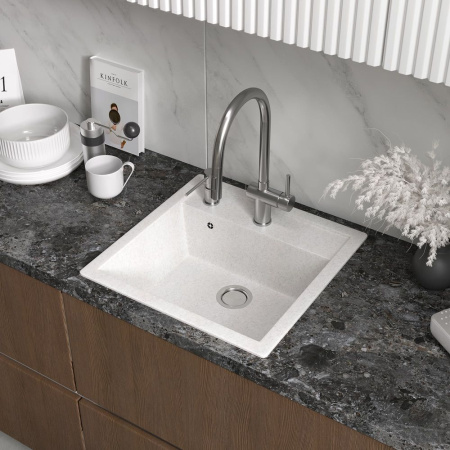 Смеситель Reflexion Lago RX9904SS для кухни с вытяжным изливом, полированная сталь