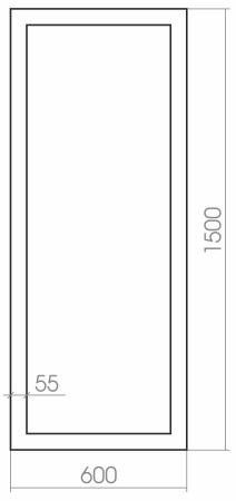 Зеркало Azario Монреаль 600х1500 напольное Венге (ФР-00001409)