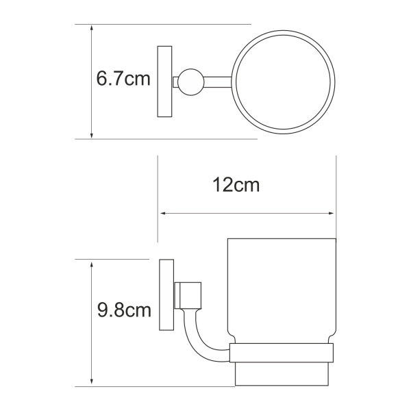 Комплект аксессуаров для ванной комнаты WasserKRAFT Rhein (подстаканник, мыльница, дозатор)