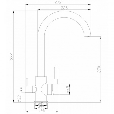 Смеситель для мойки ZorG Steel Hammer SH 713 CR