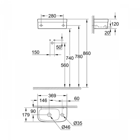 Умывальник Grohe Euro 39327000