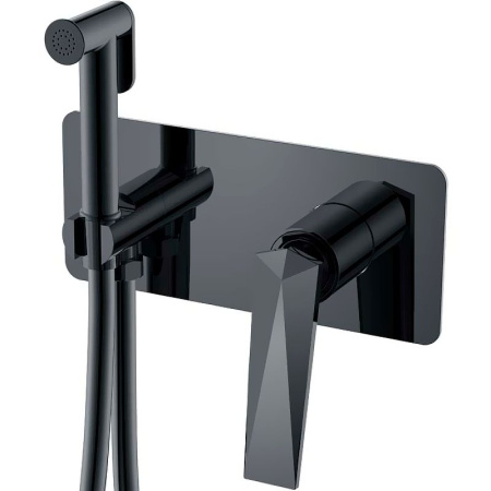 Гигиенический душ со смесителем Boheme Venturo 377-SGM Оружейная сталь глянцевая
