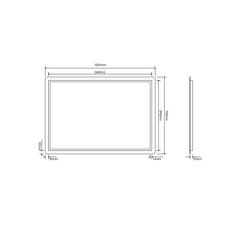 Зеркало Roxen Bella Long 100х70 510055-100