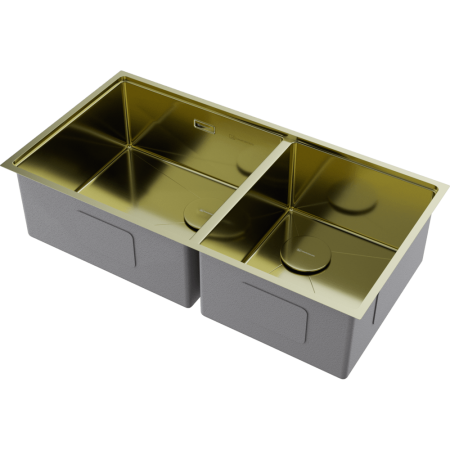 Кухонная мойка Omoikiri Taki 85-2-LB-U/IF Side-LG нерж. сталь/светлое золото 4997038