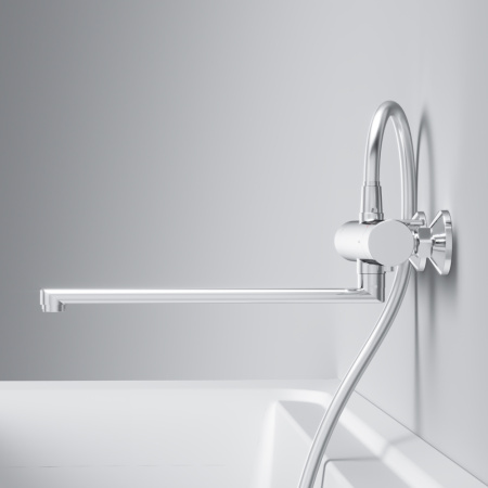 F85A50900 X-Joy, Смеситель для ванны и душа AM.PM  с ТМС с длинным изливом, хром