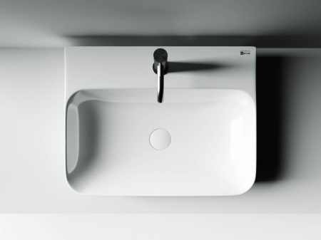 Умывальник Ceramicanova AURA с 1 отверстием для смесителя, без перелива 610*480*140мм, Белый, CN2001