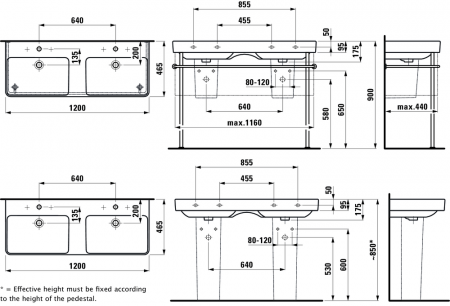 Умывальник Laufen Pro S 8149660001091 120x46x9