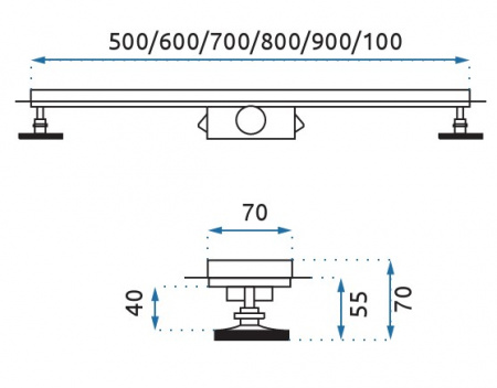 Трап для душа Rea Wave 600 N G0116