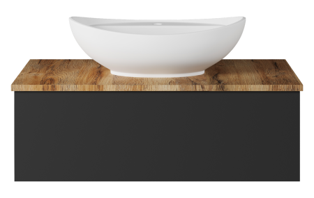 Тумба под раковину Misty Ива 90 подвесная (графит), П-Ива-01090-481Я