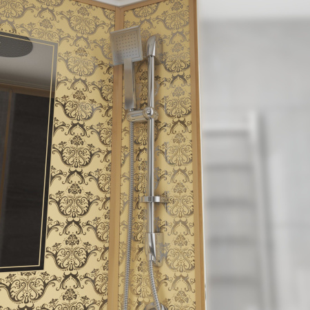 Душевая кабина Niagara Luxe NG-7711GL (90x120х215) низкий поддон(15см),дверь раздвижная,стенки золото,6 мест