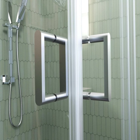 Душевой угол Veconi Rovigo RV-10, 1200x100x1950, хром, стекло прозрачное