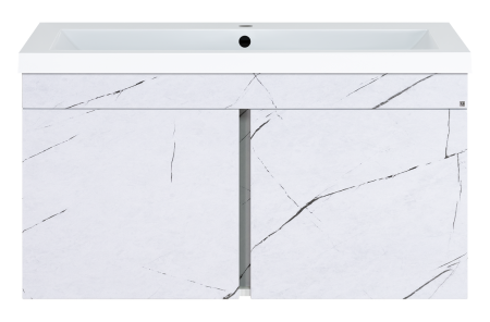 Тумба под раковину Misty Торос 100 подвесная (белый мрамор), П-Тор01100-0521Пр