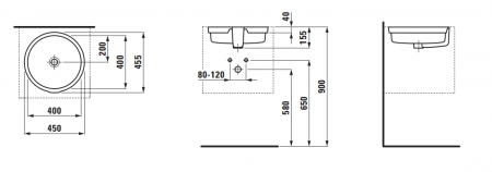 Умывальник Laufen Living City 8134380001091 45x45