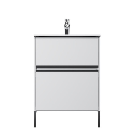 M7BFUX0602WG Sense База под раковину AM.PM, универсальная, 60 см, 2 ящика, белый глянец