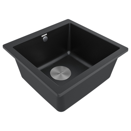 Мойка Paulmark GERA 50 PM104546-BLM 460х450 ммх200 мм, IT-GRANIT, черный металлик