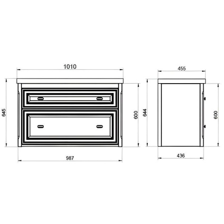 Тумба ASB-Woodline Кастелло 100 пейна под раковину Фостер 100 (12060)