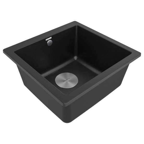 Мойка Paulmark GERA 50 PM104546-BLM 460х450 ммх200 мм, IT-GRANIT, черный металлик