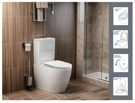 Унитаз VINCE Tornado напольный безободковый Ceruttispa CT10373 (630х350х795) Ceruttispa