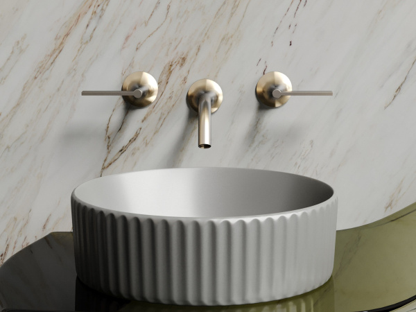 Умывальник чаша накладная круглая Ceramicanova Element 360*360*115мм, антрацит матовый, CN6057MH