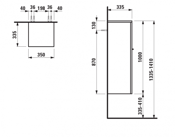 Шкаф Laufen Case 4020110754751 35x33x100