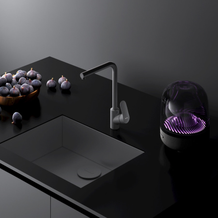 F8005022 Like, Смеситель для кухни AM.PM L-образный излив, черный