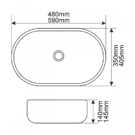 Раковина MELANA MLN-5006X
