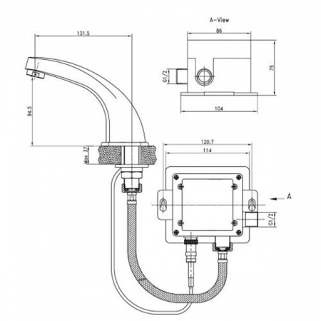 Смеситель для умывальника Kaiser Sensor 38111