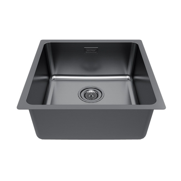 Мойка Paulmark YUNI 44 UNI YU44-GM 440х440х200 мм, нержавеющая сталь, воронёная сталь