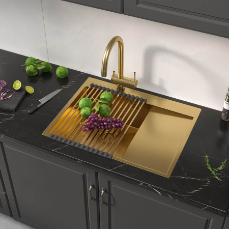 Сушилка для посуды, ролл-мат Reflexion Arno RX3032GD брашированное золото