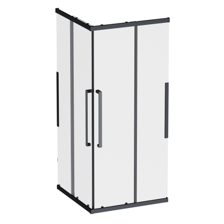 W84G-403-9090-BТ Душевое ограждение AM.PM Func Square Slide 90х90, черный, прозрачное