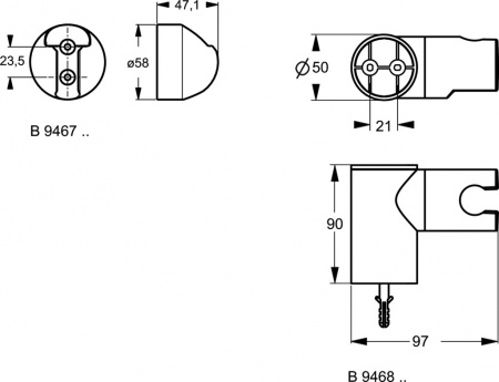 Держатель для лейки Ideal Standard IdealRain B9468AA