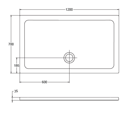 Душевой поддон 1200х700 ISVEA прямоугольный цвет коричневый матовый 10DT97576-42H