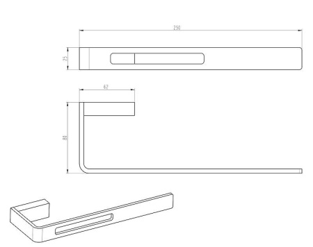 Полотенцедержатель Boheme Q 10945-NB Никель