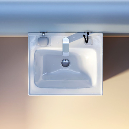 M85AWCC0552WG64 X-Joy, Раковина мебельная AM.PM, керамическая, 55 см, встроенная, цвет: белый, глянец