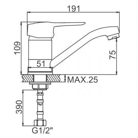 Смеситель для мойки Ledeme H28 L4528B-2