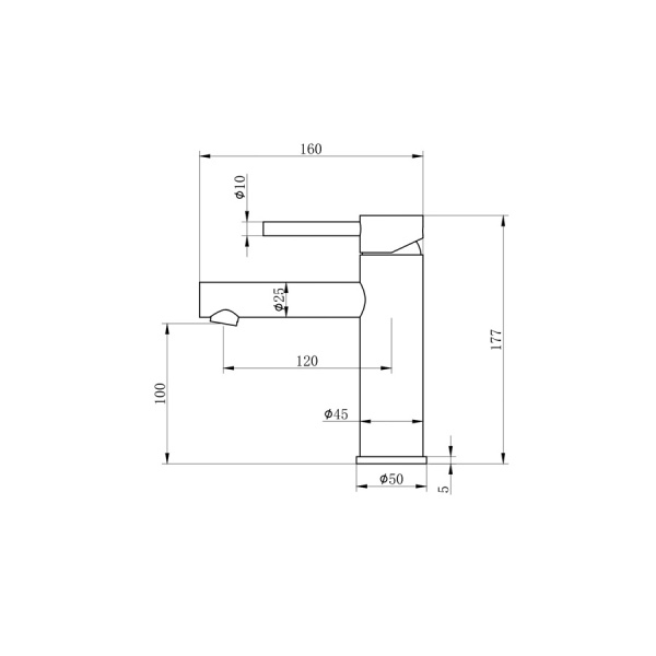 Смеситель для раковины WONZON & WOGHAND, Черный матовый (WW-H9089-MB)