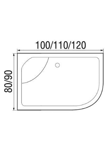 Душевая кабина River NARA 120/90/44 MT L 1200х900х2100мм