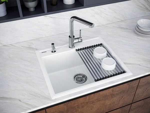 Мойка Paulmark STEPIA 60 PM115951-WH 510х590х190 мм, IT-GRANIT, белый