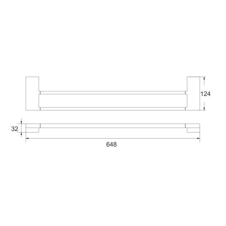 Полотенцедержатель Rose RG1827, хром