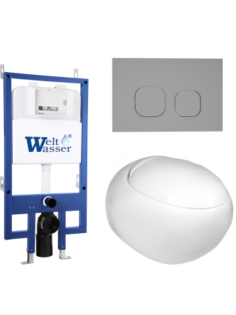 Комплект инсталляции с унитазом Weltwasser BAMBERG 545 + JECKENBACH 004 GL-WT + BAMBERG CR